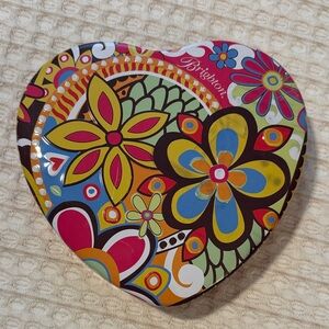 Brighton Multicolor Heart Tin with Floral Design